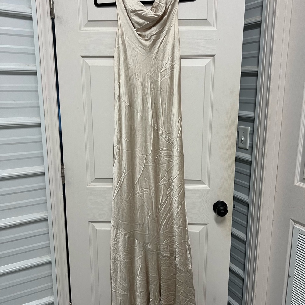 Elegant Cream Evening Gown